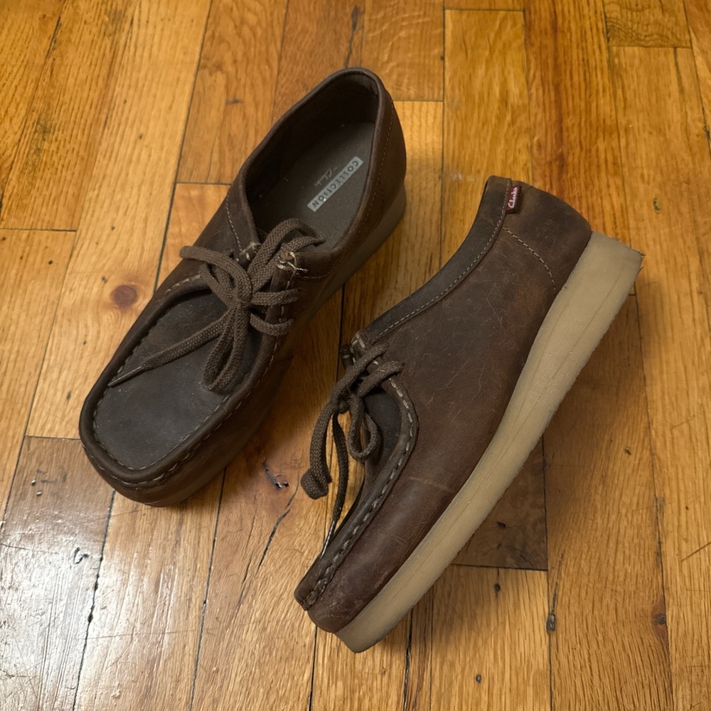 Clark’s Brown leather wallabees